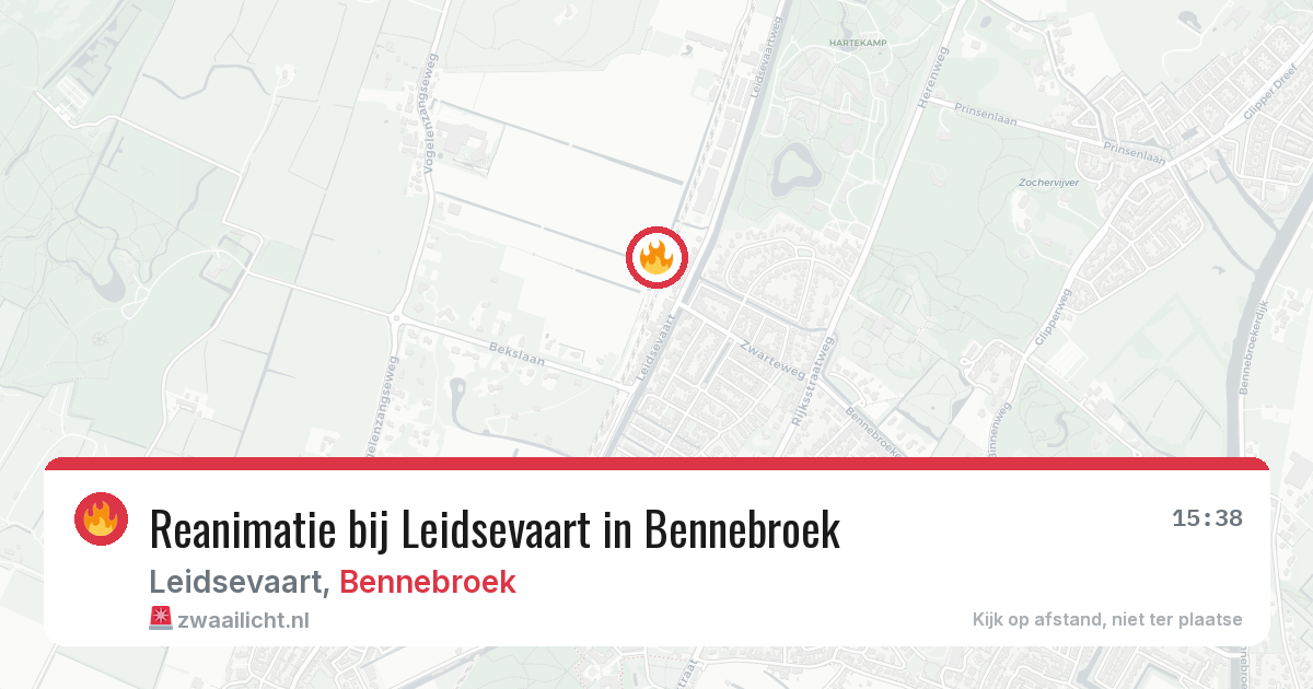 Reanimatie bij Leidsevaart in Bennebroek — 5 mei 2026