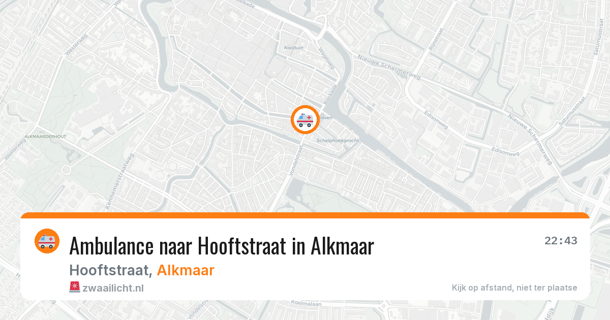 Ambulance naar Hooftstraat in Alkmaar — 8 aug 2026