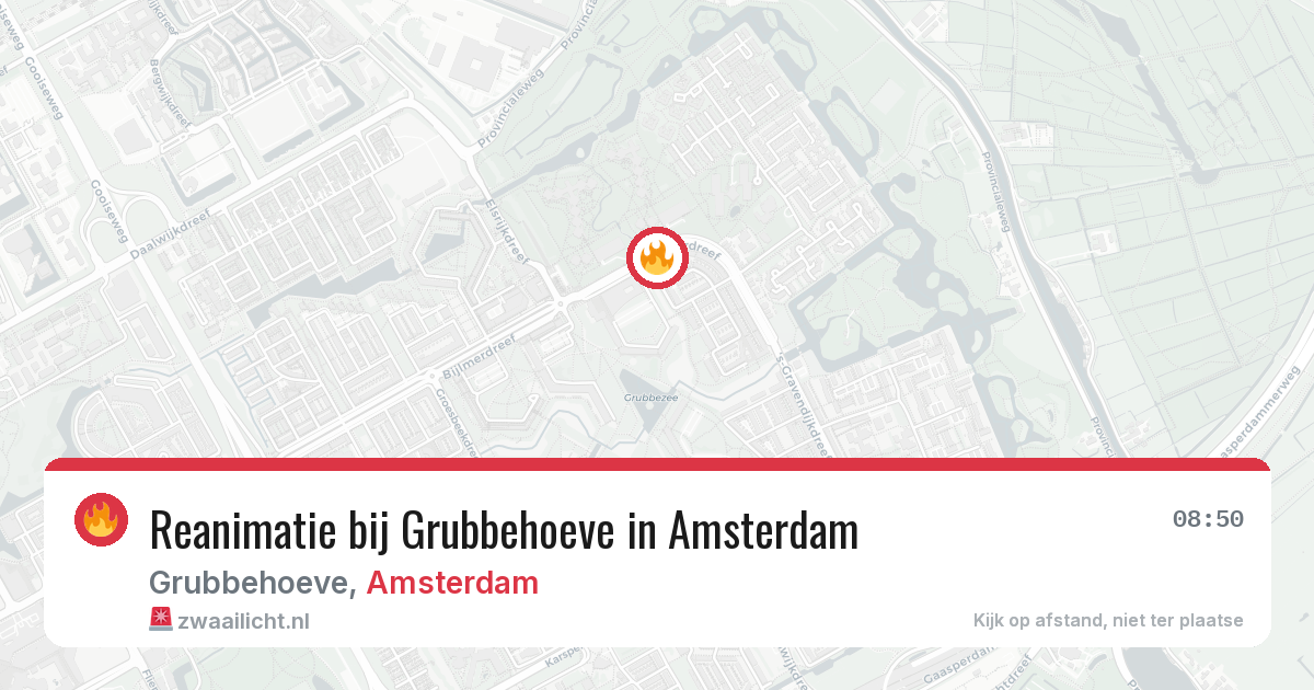 Reanimatie bij Grubbehoeve in Amsterdam — 24 jul 2026