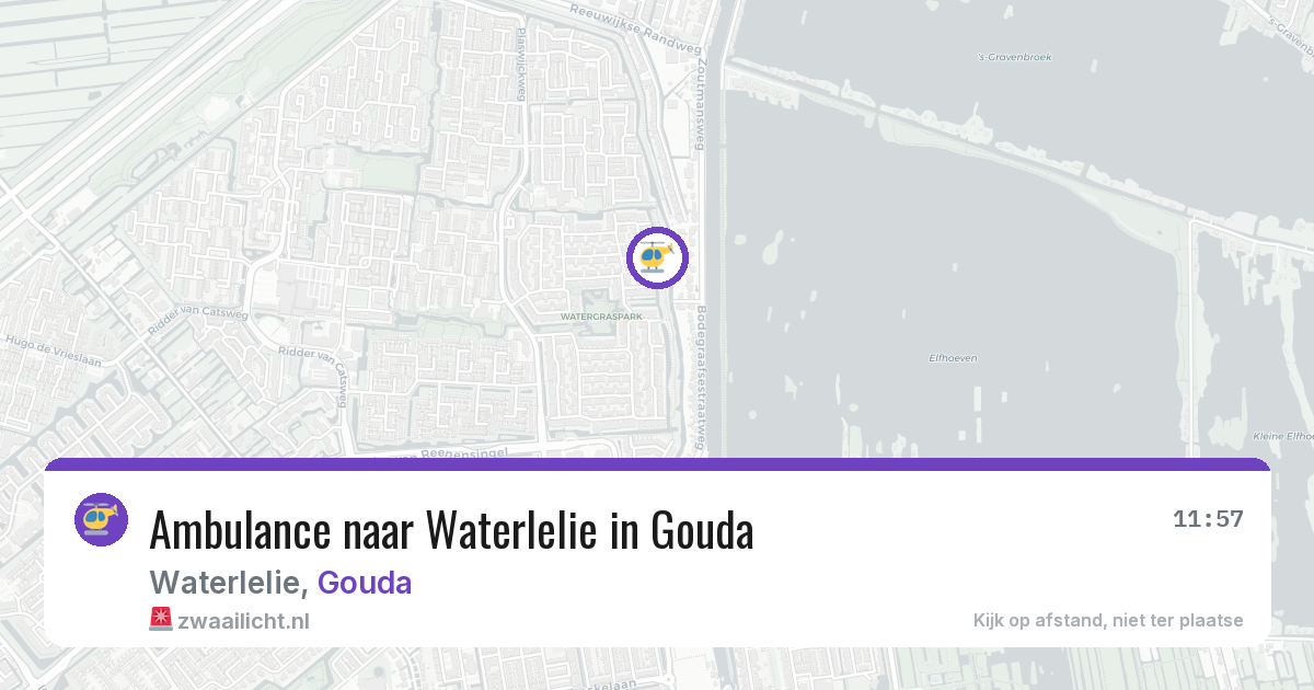 Ambulance naar Waterlelie in Gouda — 6 jul 2026