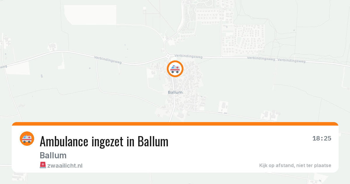 Ambulance ingezet in Ballum — 1 jul 2026 | 🚨 Zwaailicht.nl