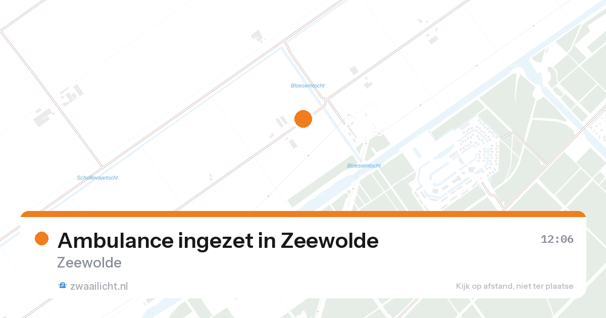 Ambulance ingezet in Zeewolde — 26 aug 2026