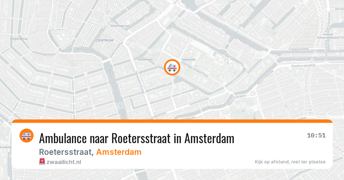 Ambulance naar Roetersstraat in Amsterdam — 12 apr 2026