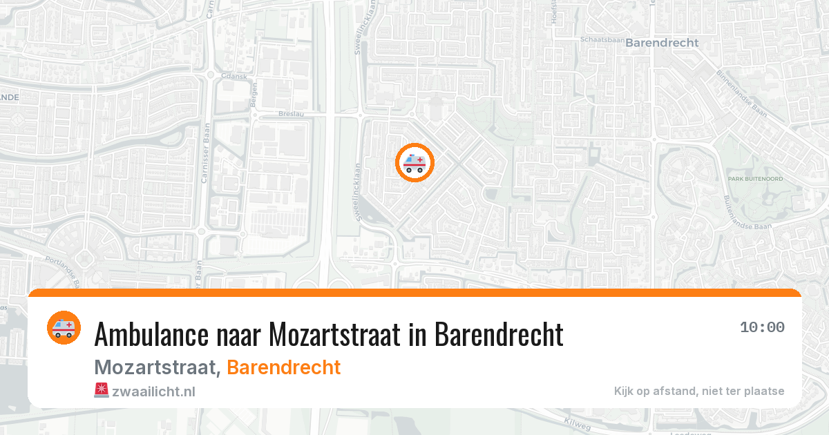 Ambulance naar Mozartstraat in Barendrecht — 25 mrt 2026
