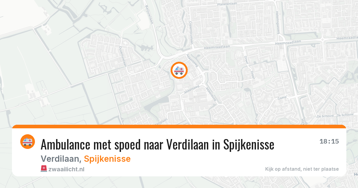 Ambulance met spoed naar Verdilaan in Spijkenisse — 29 jan 2026