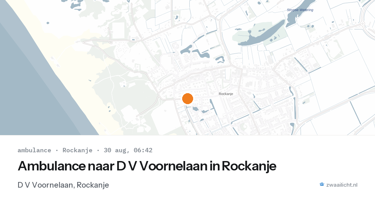 Ambulance naar D V Voornelaan in Rockanje — 30 aug 2026