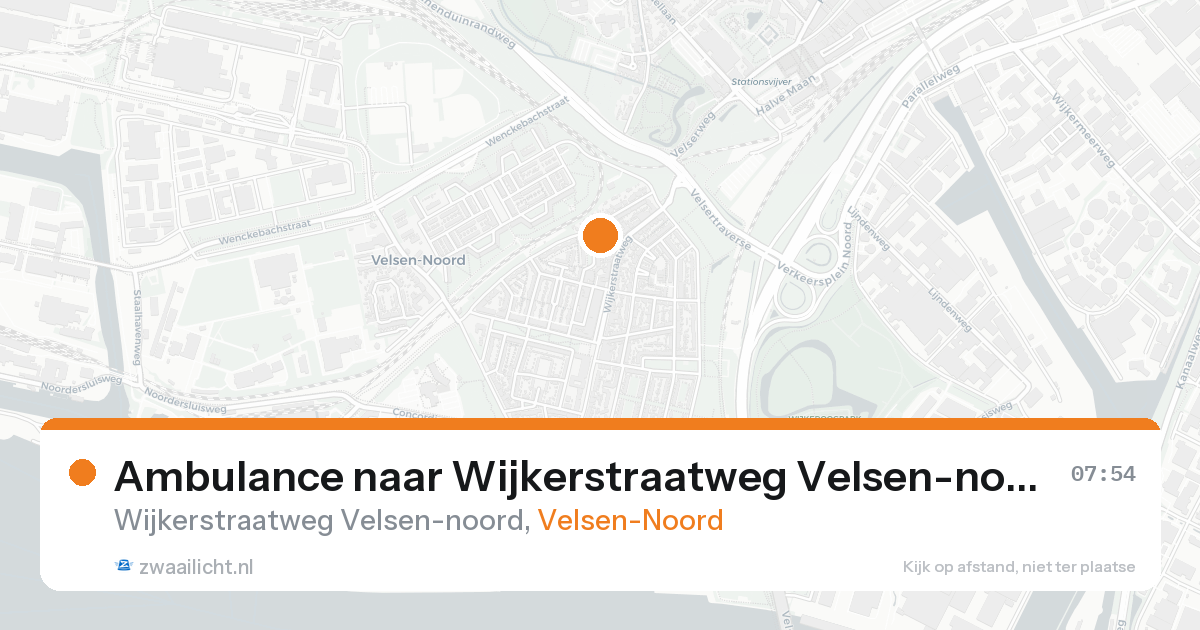 Ambulance naar Wijkerstraatweg Velsen-noord in Velsen-Noord — 22 mei 2026