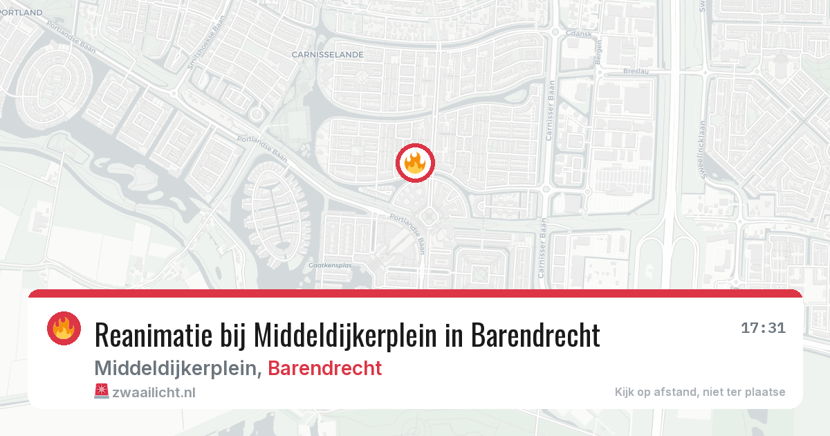 Reanimatie bij Middeldijkerplein in Barendrecht — 2 jul 2026