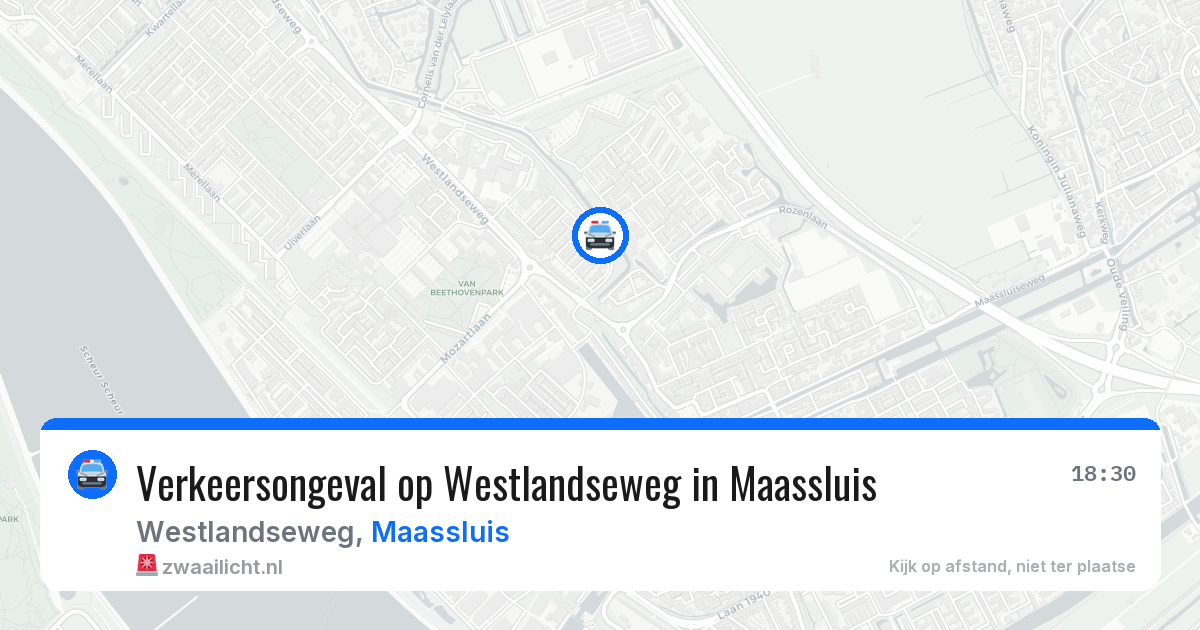 Verkeersongeval op Westlandseweg in Maassluis — 1 apr 2026