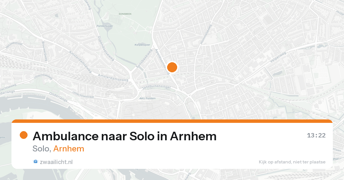 Ambulance naar Solo in Arnhem — 13 mei 2026