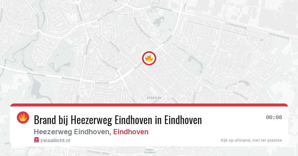 Brand bij Heezerweg Eindhoven in Eindhoven — 4 aug 2026