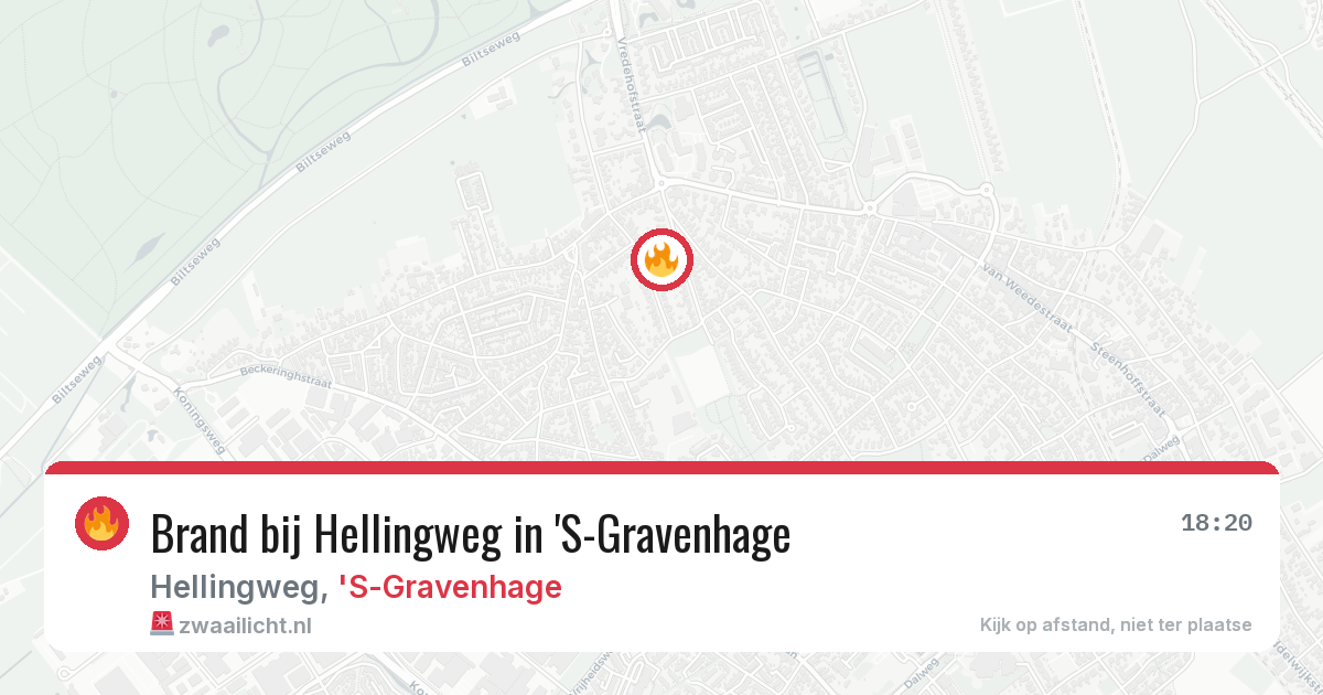 Brand bij Hellingweg in 'S-Gravenhage — 26 mrt 2026
