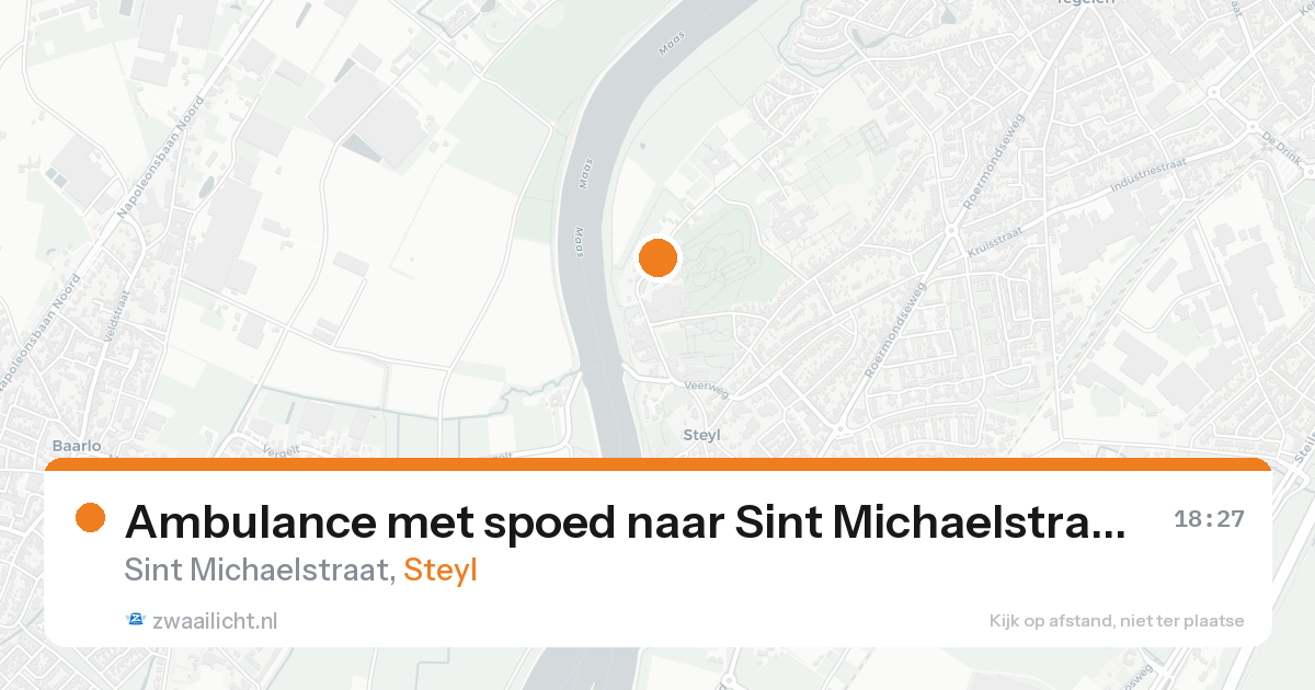 Ambulance met spoed naar Sint Michaelstraat in Steyl — 17 aug 2026