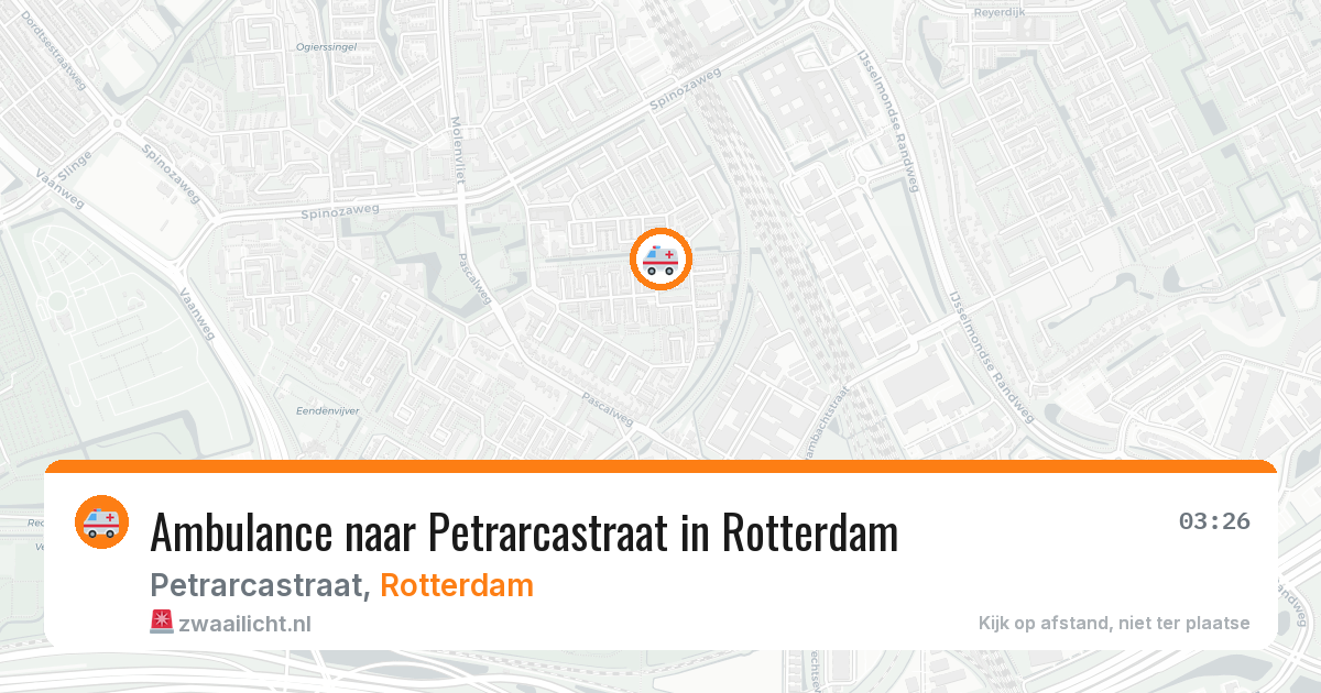 Ambulance naar Petrarcastraat in Rotterdam — 9 feb 2026