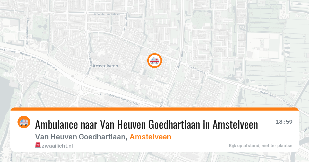 Ambulance naar Van Heuven Goedhartlaan in Amstelveen — 16 mrt 2026