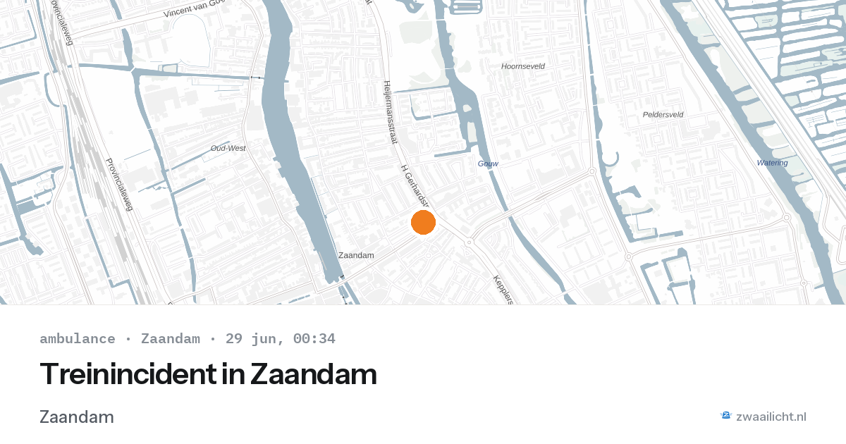 Treinincident in Zaandam — 28 jun 2026