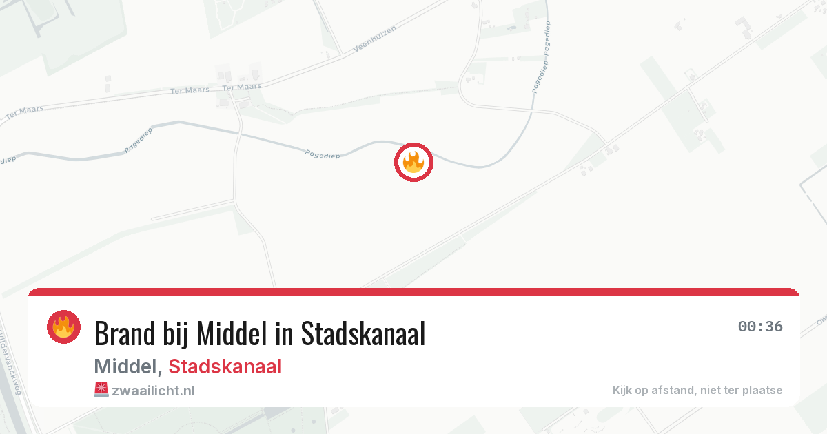 Brand bij Middel in Stadskanaal — 10 aug 2026