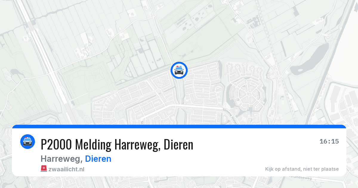 P2000 Melding Harreweg, Dieren — 20 jun 2026