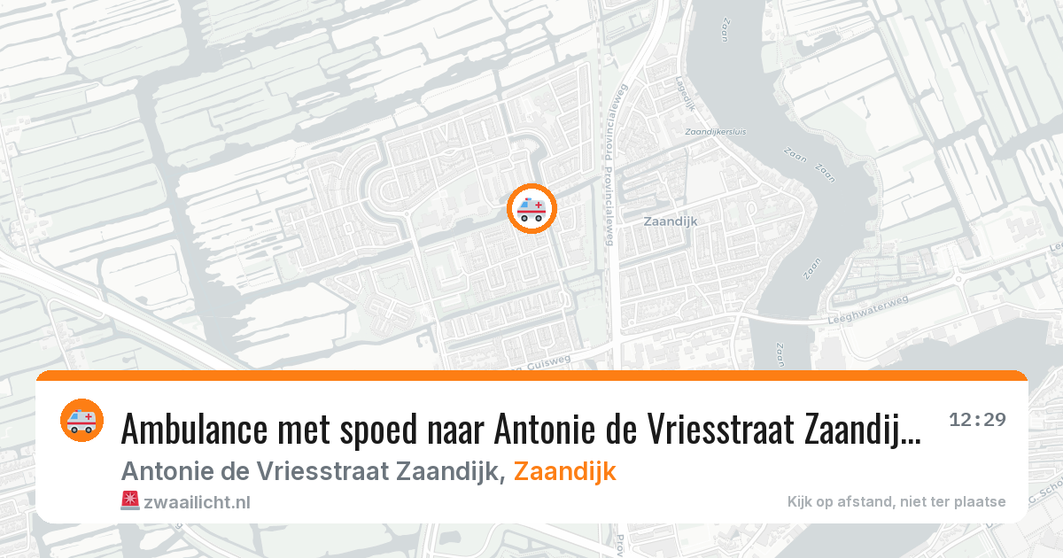 Ambulance met spoed naar Antonie de Vriesstraat Zaandijk in Zaandijk — 4 jun 2026