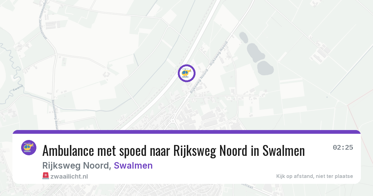 Ambulance met spoed naar Rijksweg Noord in Swalmen — 20 jun 2026