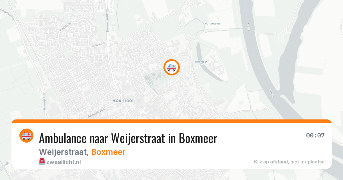 Ambulance naar Weijerstraat in Boxmeer — 29 jul 2026