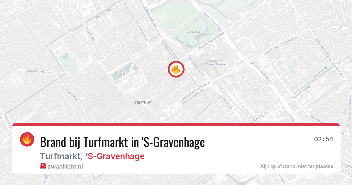 Brand bij Turfmarkt in 'S-Gravenhage — 20 mrt 2026
