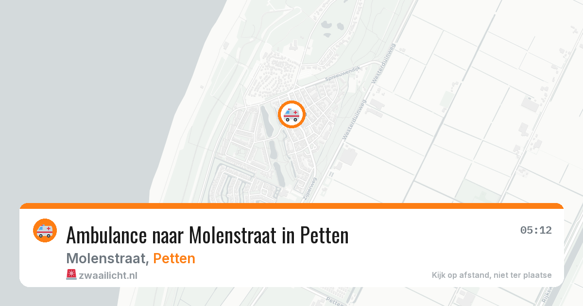 Ambulance naar Molenstraat in Petten — 13 jun 2026