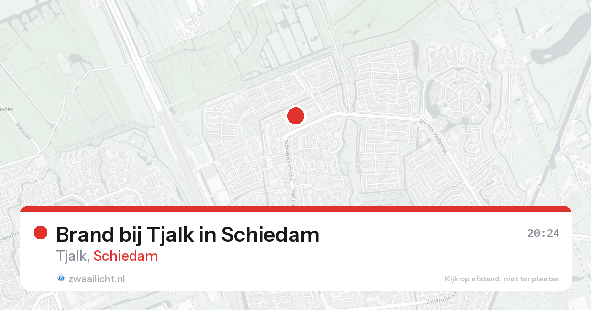Brand bij Tjalk in Schiedam — 24 aug 2026