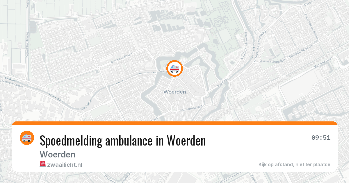 Spoedmelding ambulance in Woerden — 27 mrt 2026