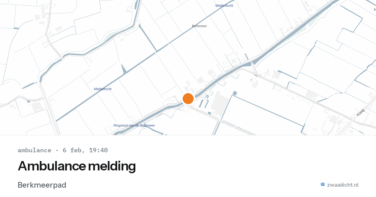 Ambulance melding — 6 feb 2026