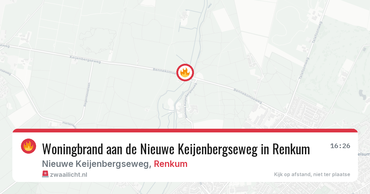 Woningbrand aan de Nieuwe Keijenbergseweg in Renkum — 17 mei 2026
