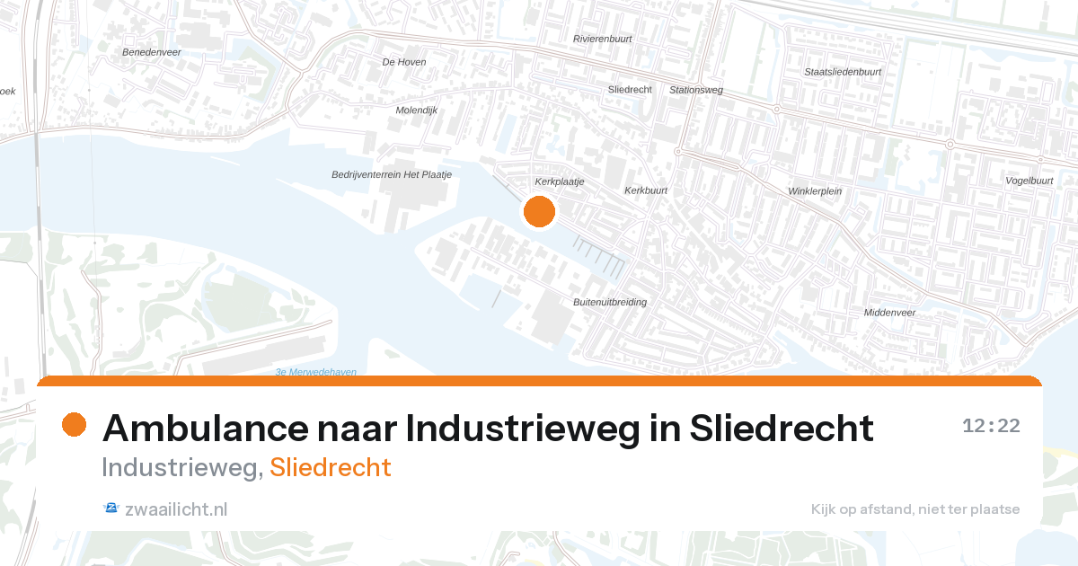Ambulance naar Industrieweg in Sliedrecht — 27 aug 2026