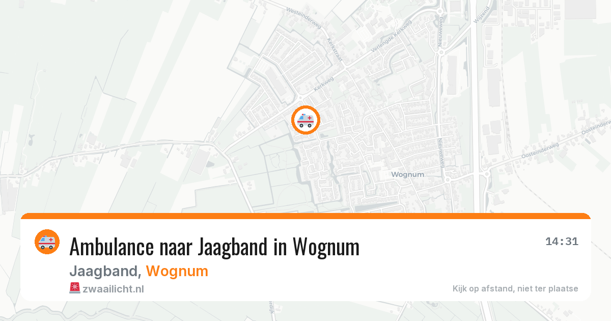 Ambulance naar Jaagband in Wognum — 6 apr 2026