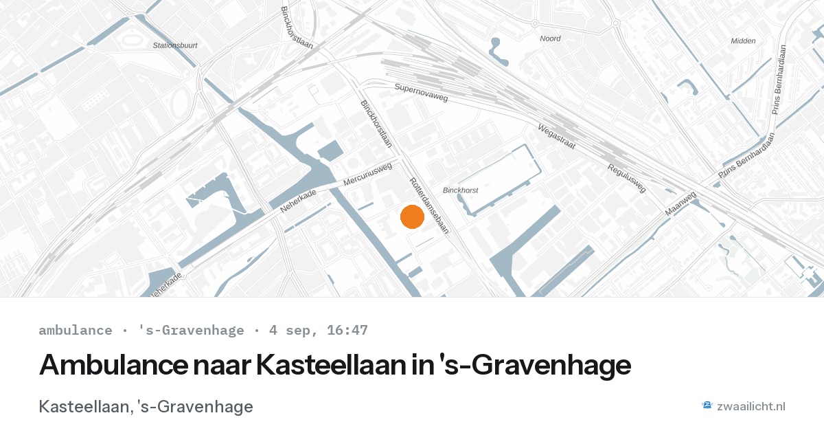 Ambulance naar Kasteellaan in 's-Gravenhage — 4 sep 2026