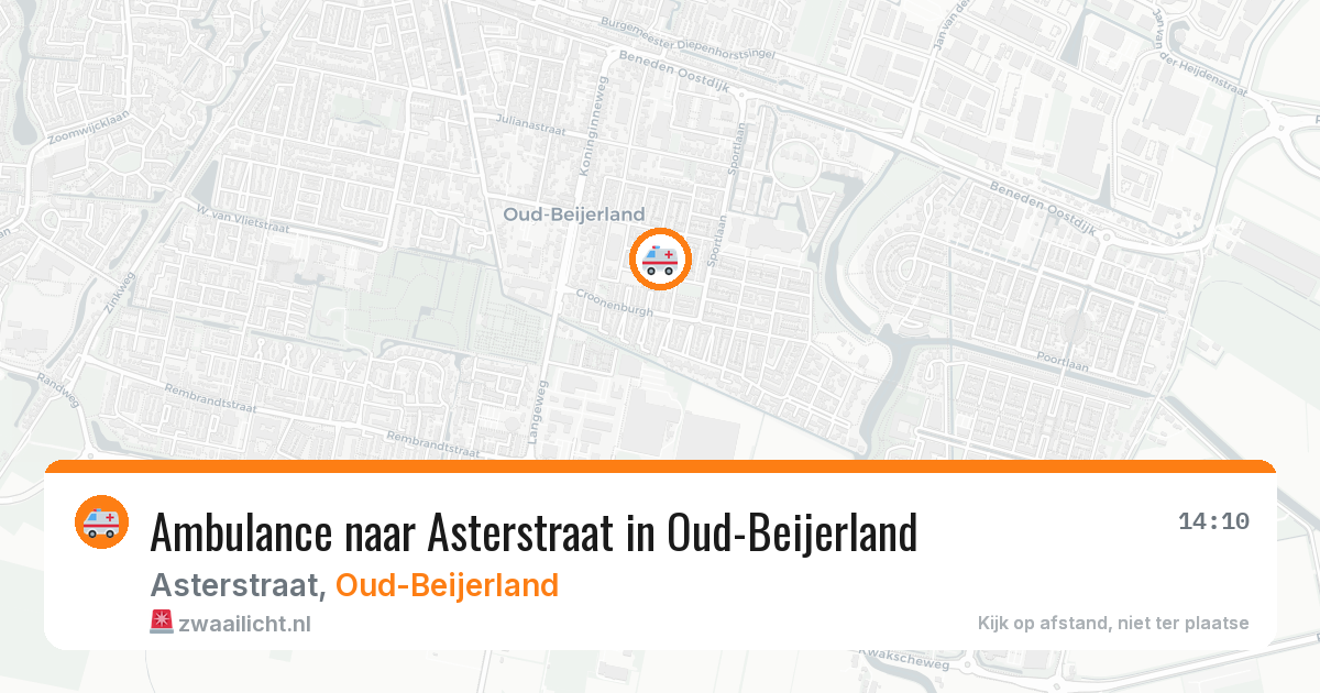 Ambulance naar Asterstraat in Oud-Beijerland — 24 jun 2026