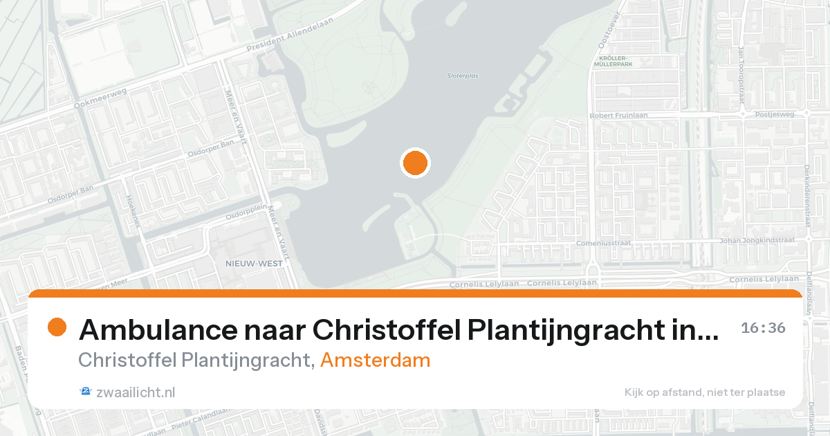 Ambulance naar Christoffel Plantijngracht in Amsterdam — 21 aug 2026
