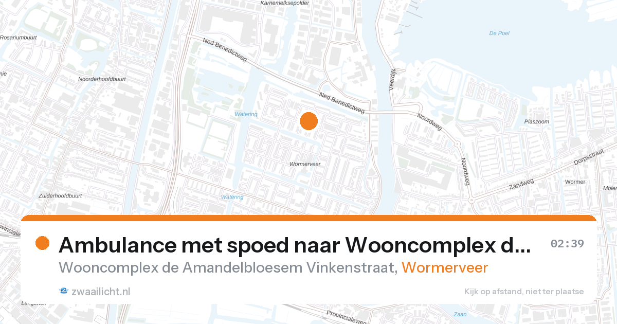 Ambulance met spoed naar Wooncomplex de Amandelbloesem Vinkenstraat in Wormerveer — 7 feb 2026
