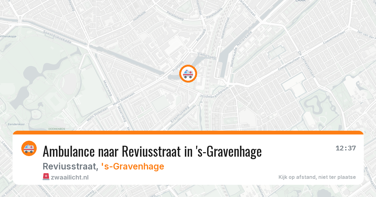Ambulance naar Reviusstraat in 's-Gravenhage — 22 apr 2026