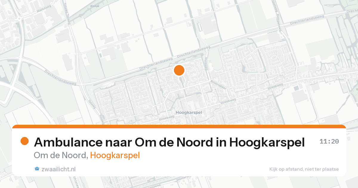 Ambulance naar Om de Noord in Hoogkarspel — 20 aug 2026