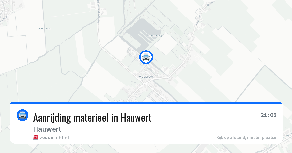 Aanrijding materieel in Hauwert — 26 mei 2026