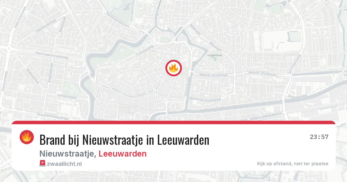 Brand bij Nieuwstraatje in Leeuwarden — 16 mei 2026