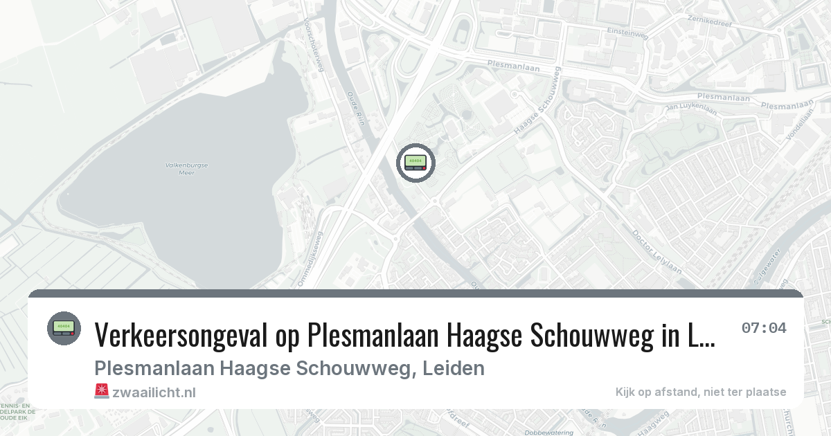 Verkeersongeval op Plesmanlaan Haagse Schouwweg in Leiden — 9 feb 2026