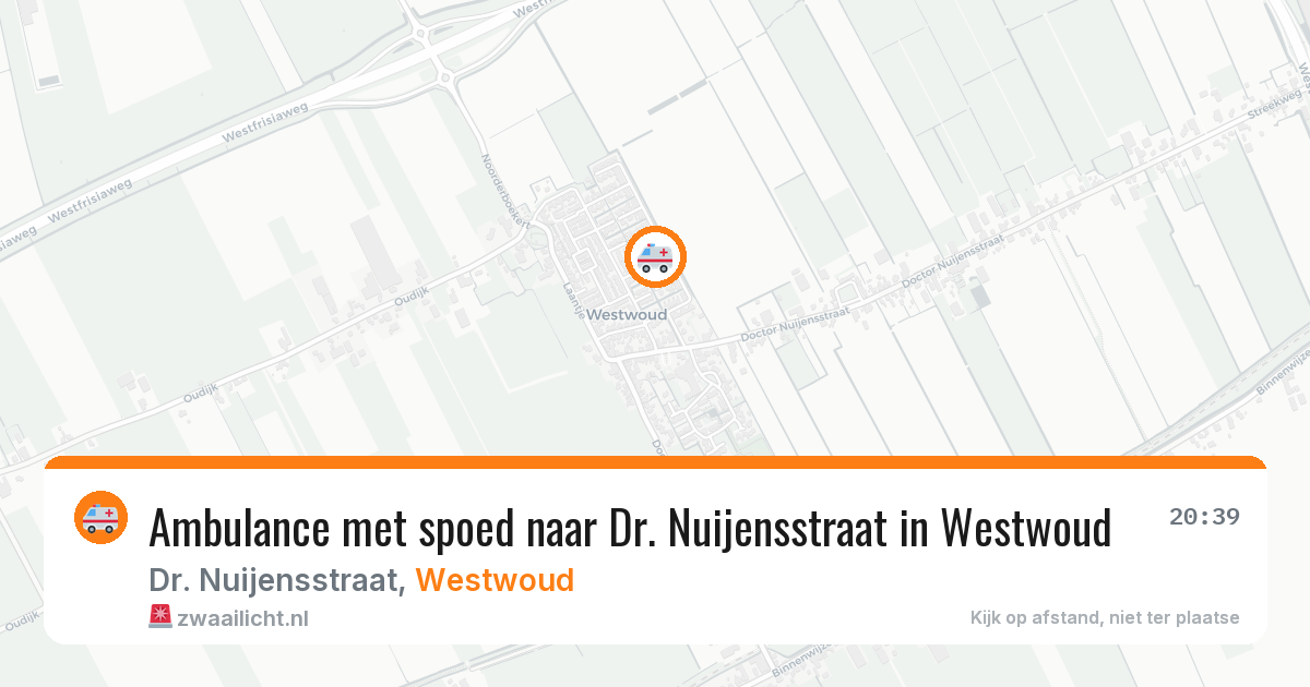 Ambulance met spoed naar Dr. Nuijensstraat in Westwoud — 24 jul 2026