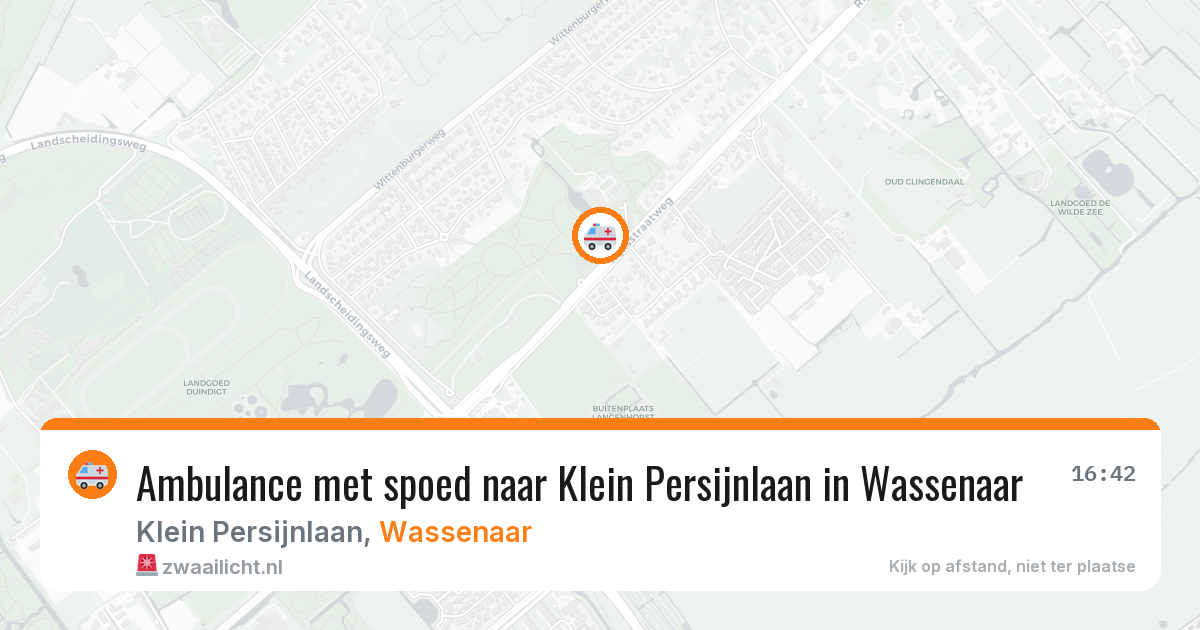Ambulance met spoed naar Klein Persijnlaan in Wassenaar — 31 jul 2026