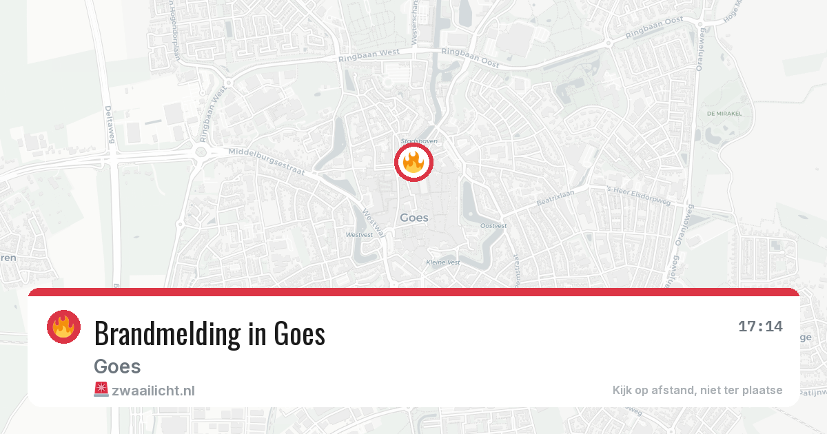 Brandmelding in Goes — 2 jul 2026