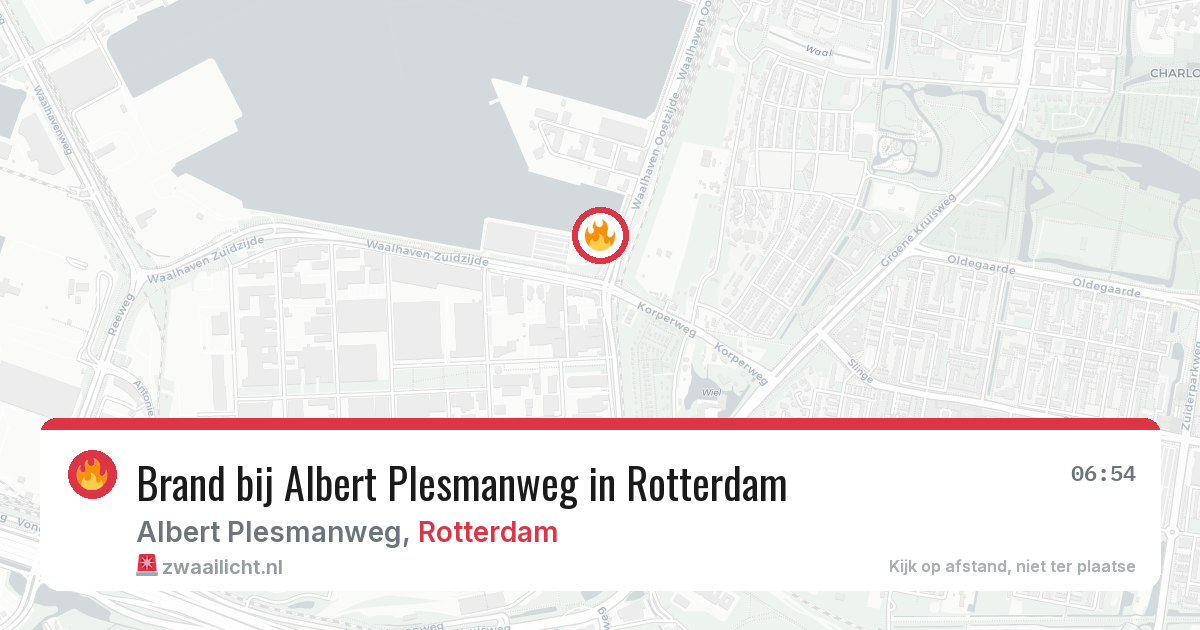 Brand bij Albert Plesmanweg in Rotterdam — 28 apr 2026