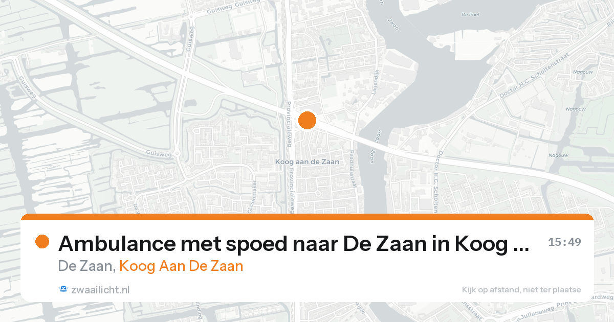 Ambulance met spoed naar De Zaan in Koog Aan De Zaan — 1 jun 2026