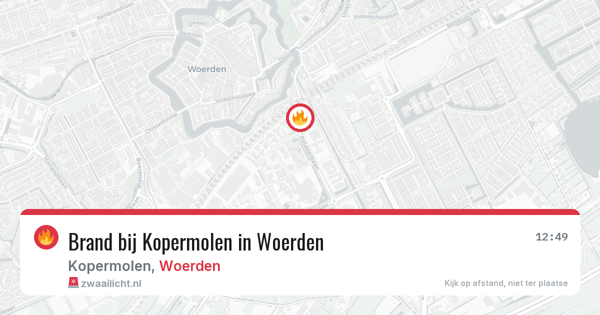 Brand bij Kopermolen in Woerden — 19 jun 2026