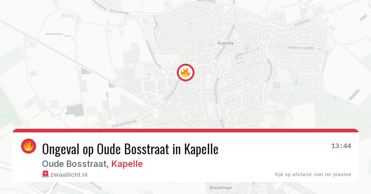 Ongeval op Oude Bosstraat in Kapelle — 29 jan 2026