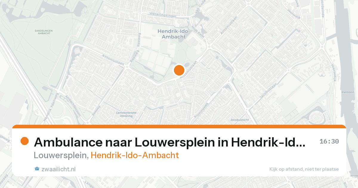 Ambulance naar Louwersplein in Hendrik-Ido-Ambacht — 15 aug 2026